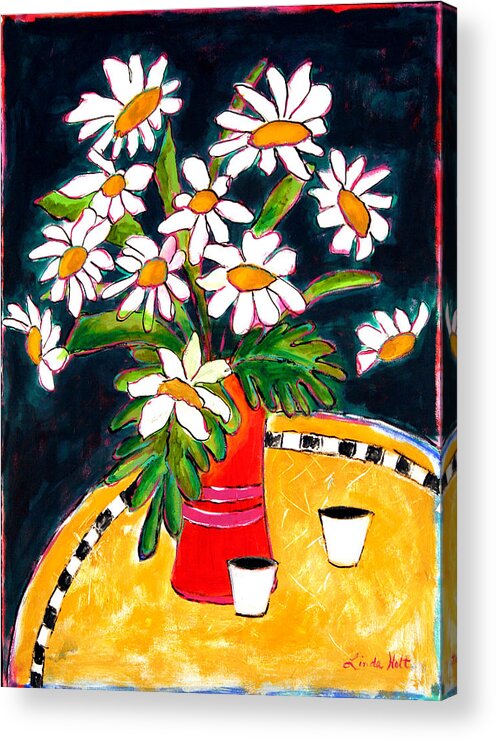 Floral Acrylic Print featuring the painting Espresso by Linda Holt