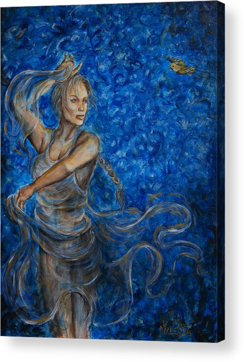 Dancer Acrylic Print featuring the painting Fandango by Nik Helbig