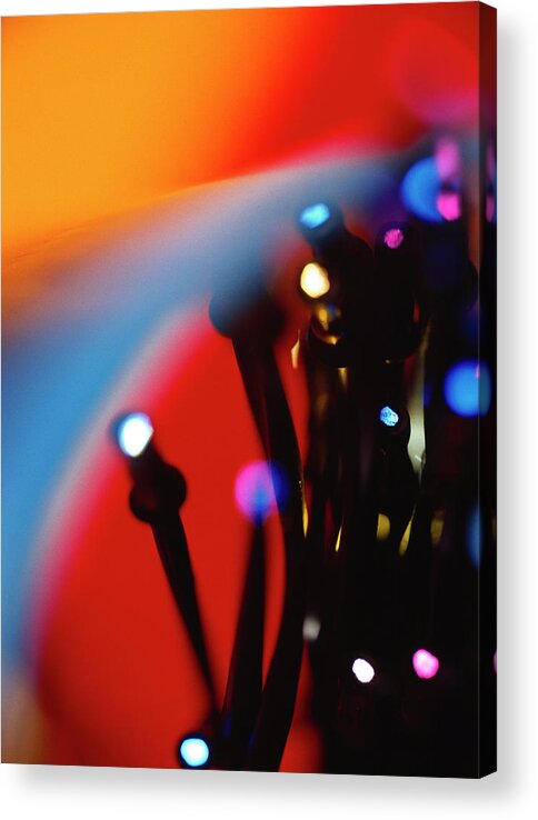 Optical Fibres Acrylic Print featuring the photograph Fibre Optics by Chris Knapton/science Photo Library