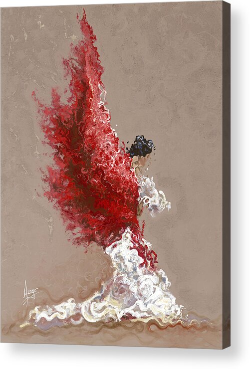 Dance Acrylic Print featuring the painting Fire by Karina Llergo