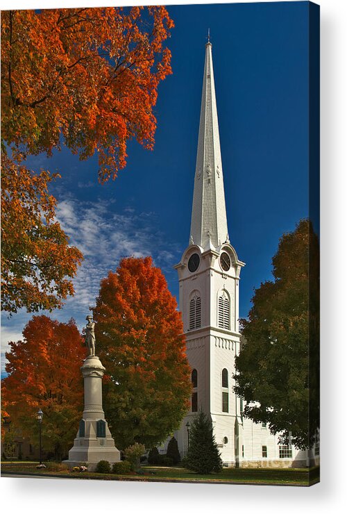 Church Acrylic Print featuring the photograph First Congregational Church of Manchester by Charles Kozierok