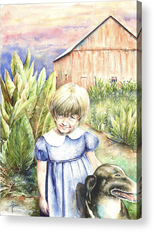 Watercolor Acrylic Print featuring the painting Forbes Road Farm by Arthur Fix