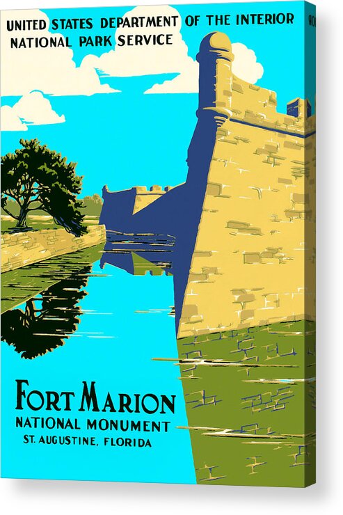 St. Augustine Acrylic Print featuring the photograph Fort Marion - Castillo de San Marcos by Mark Tisdale
