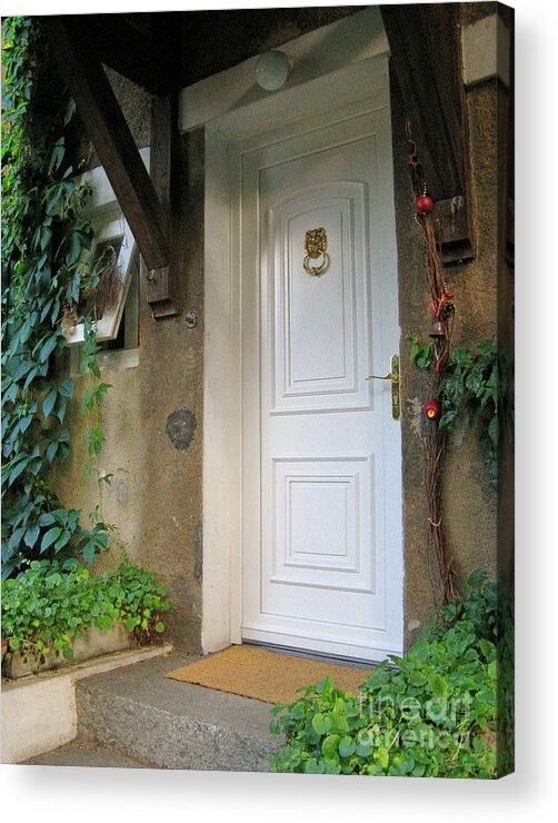 Closed Door Acrylic Print featuring the photograph Front Door by Arlene Carmel