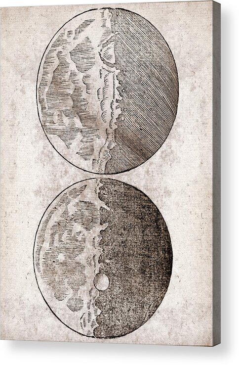 Moon Acrylic Print featuring the photograph Galileo's Moon Observations by Middle Temple Library