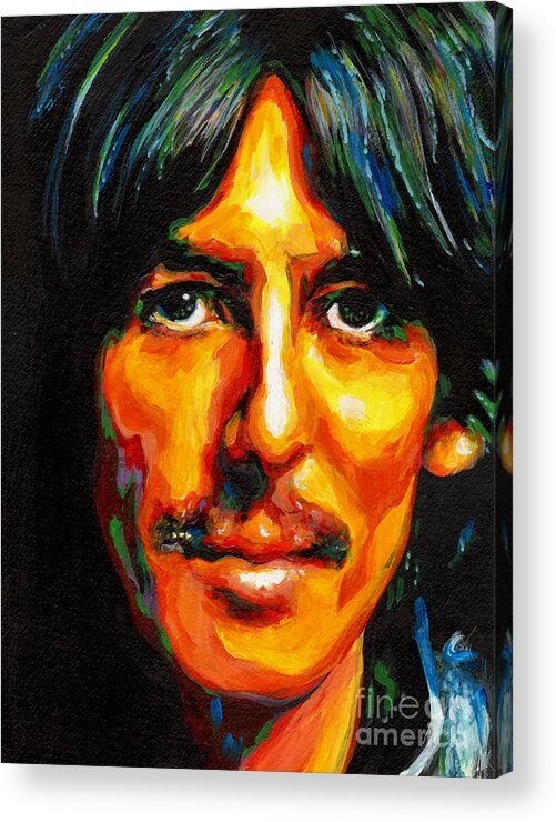 Tanya Filichkin Acrylic Print featuring the painting George Harrison by Tanya Filichkin