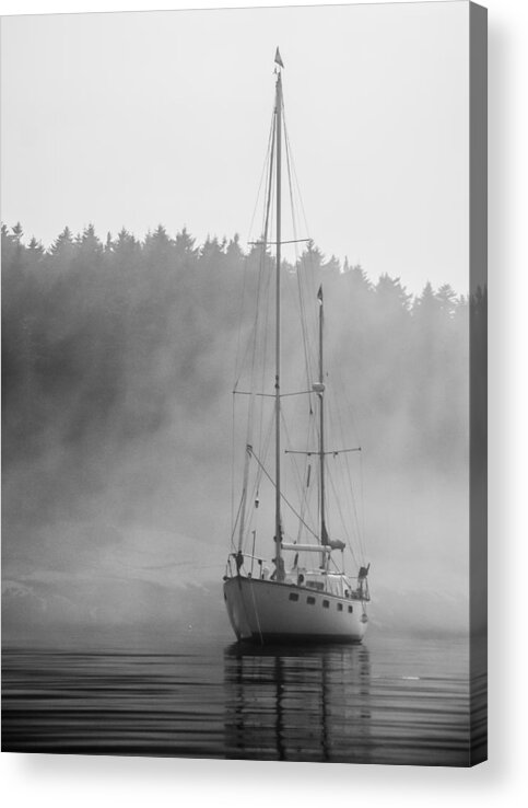 Boat Acrylic Print featuring the photograph Glass Lady in the Fog by Jennifer Kano