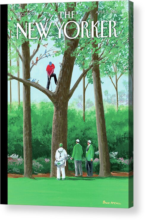 Golf Acrylic Print featuring the painting My Best Shot by Bruce McCall