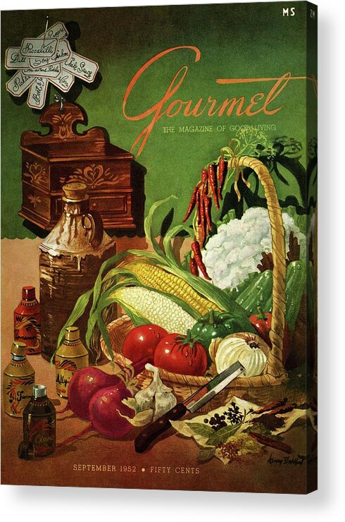 Food Acrylic Print featuring the photograph Gourmet Cover Featuring A Variety Of Vegetables by Henry Stahlhut