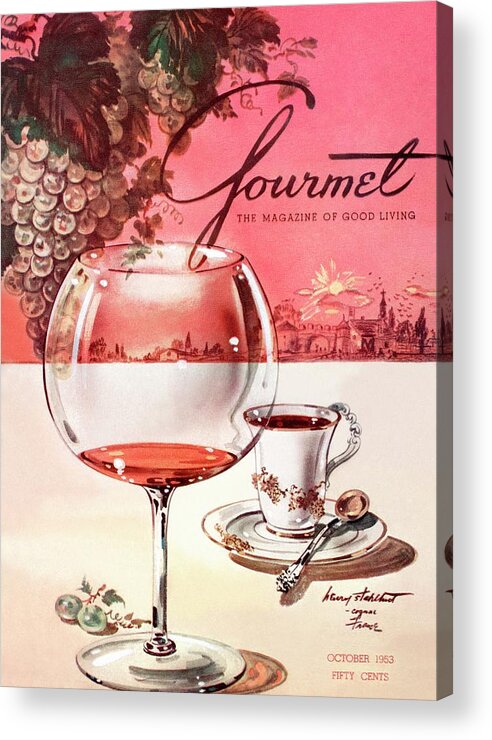 Travel Acrylic Print featuring the photograph Gourmet Cover Illustration Of A Baccarat Balloon by Henry Stahlhut