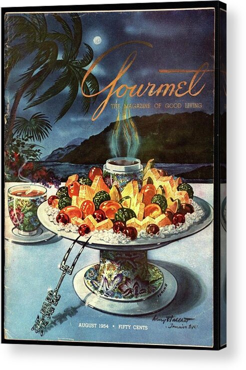 Food Acrylic Print featuring the photograph Gourmet Cover Illustration Of Fruit Dish by Henry Stahlhut