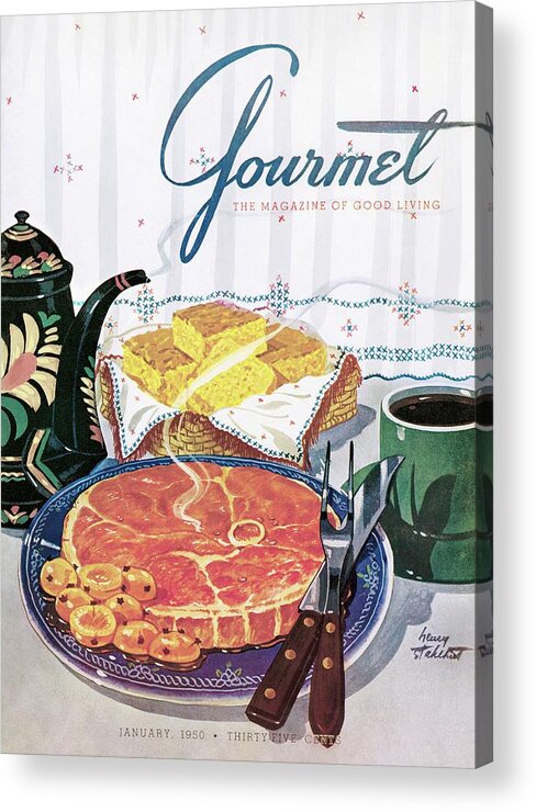 Food Acrylic Print featuring the photograph Gourmet Cover Of Ham And Cornbread by Henry Stahlhut