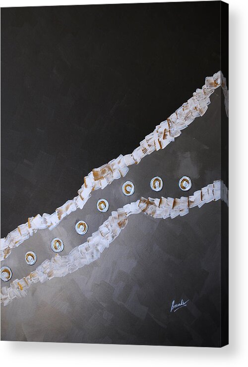 Metallic Acrylic Print featuring the painting Hang in there by Sonali Kukreja