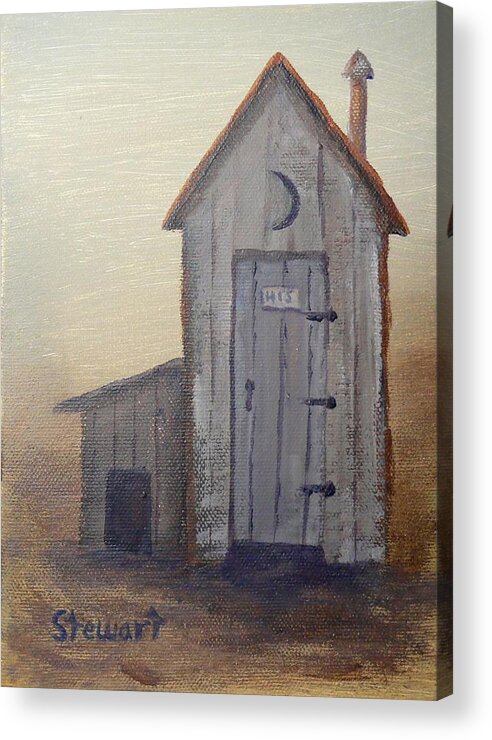 Outhouse Acrylic Print featuring the painting HIS by William Stewart