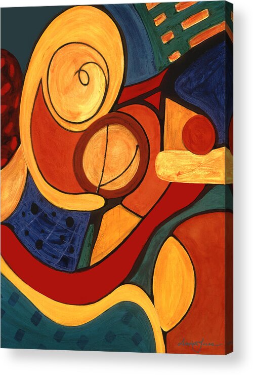 Abstract Art Acrylic Print featuring the painting Illuminatus 3 by Stephen Lucas