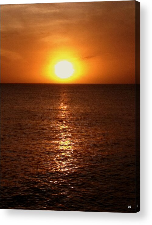 Sunset Acrylic Print featuring the photograph Jamaican Sunset by Sarah Donald