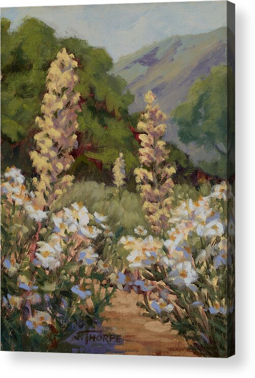 Whites Acrylic Print featuring the painting June Whites by Jane Thorpe