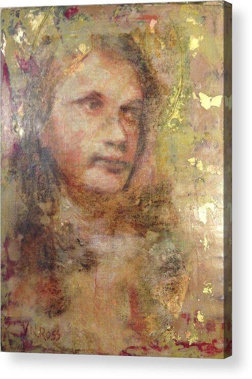 Portrait Acrylic Print featuring the painting Katherine Reflected by Vicki Ross