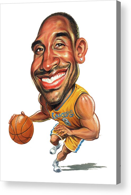 Kobe Bryant Acrylic Print featuring the painting Kobe Bryant by Art 