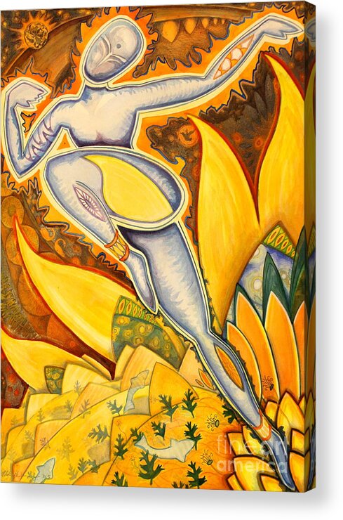 Figure Acrylic Print featuring the painting Life is a Pure Flame by Mark Stankiewicz