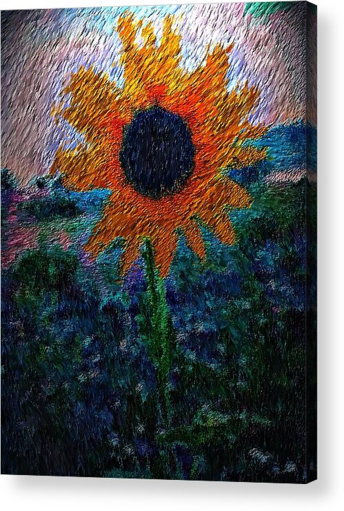 Sunflower Acrylic Print featuring the photograph Light Me Up by Lisa Holland-Gillem