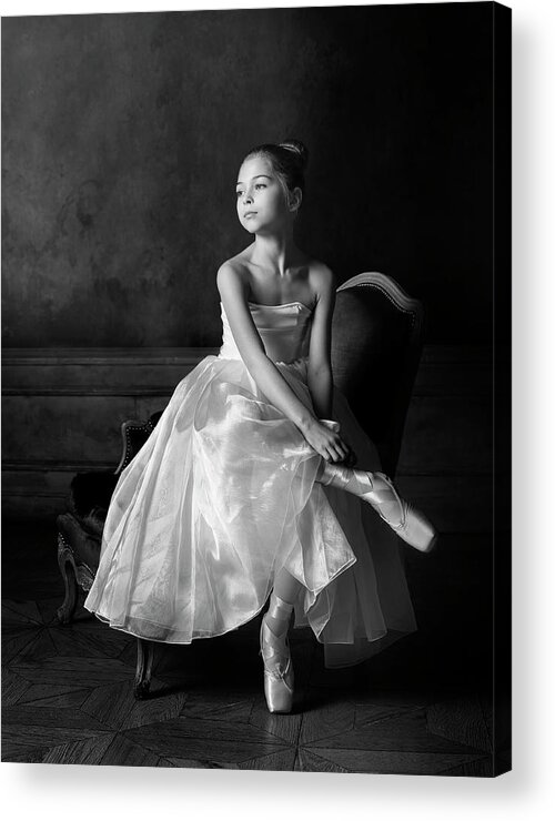Portrait Acrylic Print featuring the photograph Little Ballet Star by Victoria Ivanova