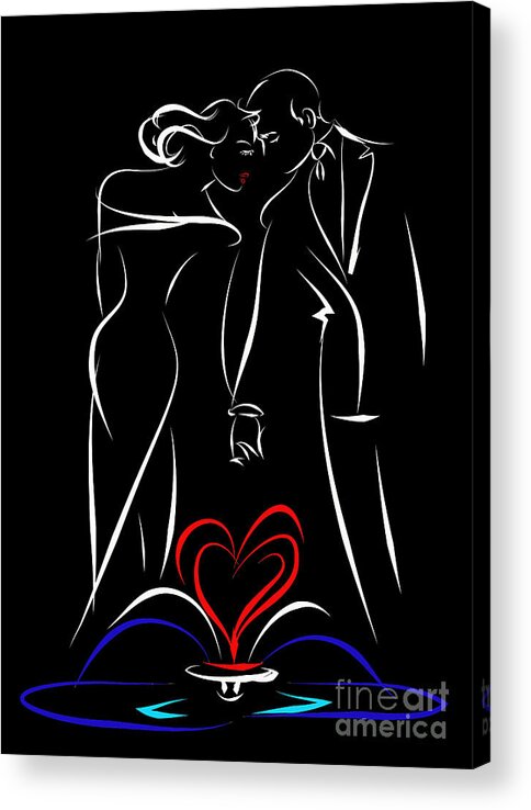 Love Acrylic Print featuring the digital art Love by Andrzej Szczerski