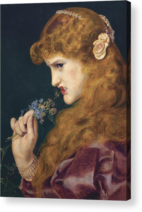 Frederick Sandys Acrylic Print featuring the painting Loves Shadow by Frederick Sandys