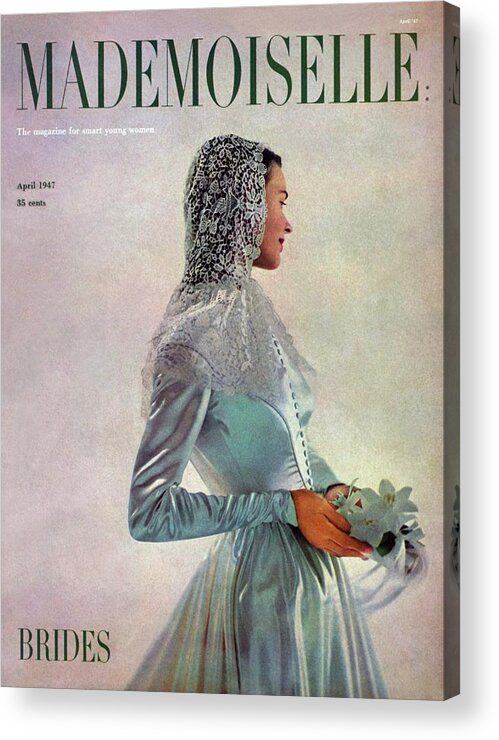 Fashion Acrylic Print featuring the photograph Mademoiselle Cover Featuring A Bride by Gene Fenn