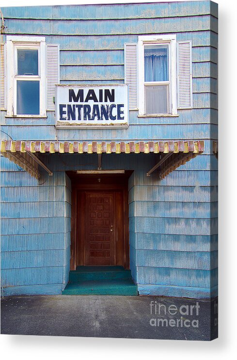 Architecture Acrylic Print featuring the photograph Main Entrance by Mary Jane Armstrong