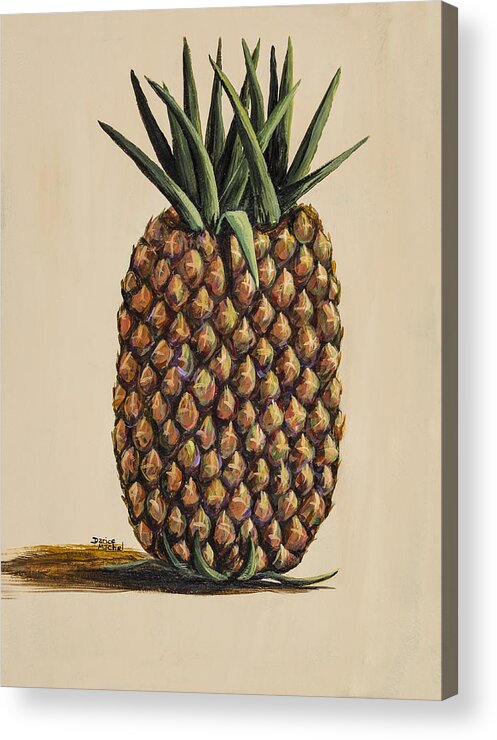 Fruit Acrylic Print featuring the painting Maui Pineapple 3 by Darice Machel McGuire