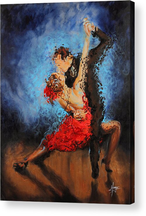 Dance Acrylic Print featuring the painting Melting by Karina Llergo