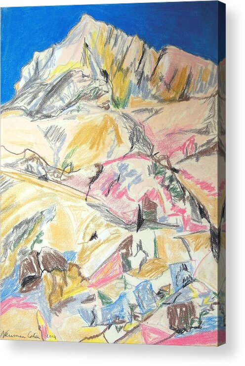 Mount Sinai Acrylic Print featuring the drawing Mount Sinai by Esther Newman-Cohen