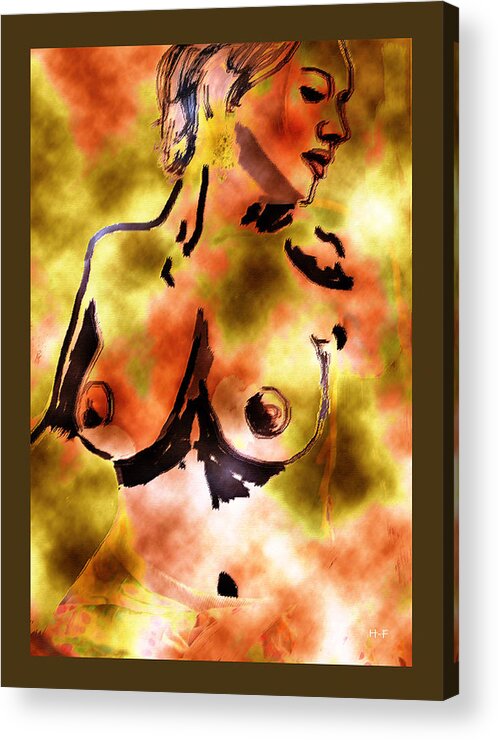 Art Nude Acrylic Print featuring the digital art Muse by Herbert French