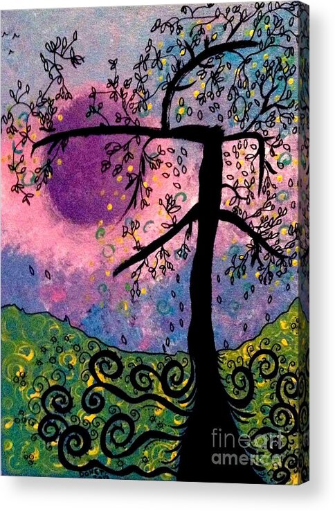 Tree Art Acrylic Print featuring the painting My Roots by Donna Daugherty