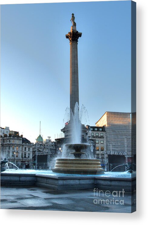 London Acrylic Print featuring the photograph Nelson's Column in Trafalgar Square by Deborah Smolinske