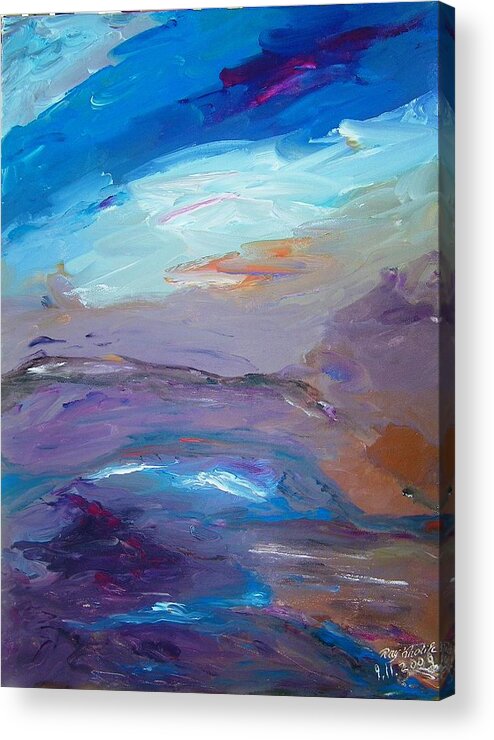Abstract Acrylic Print featuring the painting Nervousness by Ray Khalife