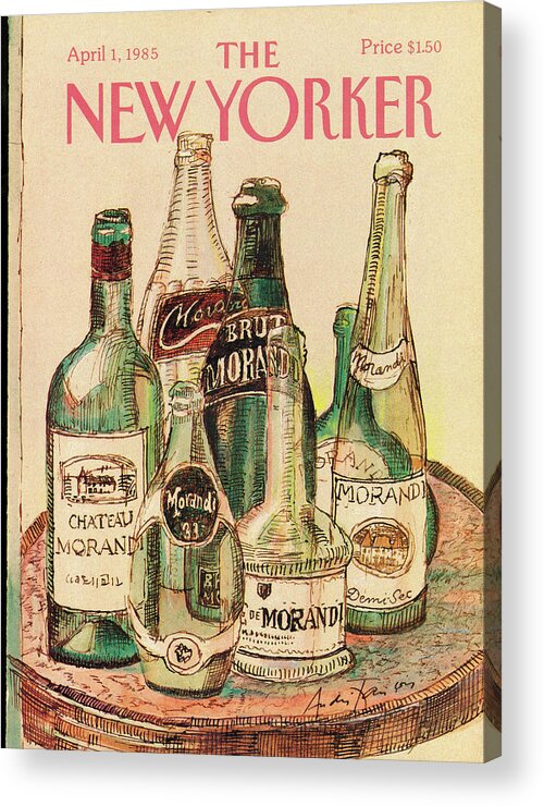 Bottles Acrylic Print featuring the painting New Yorker April 1st, 1985 by Andre Francois