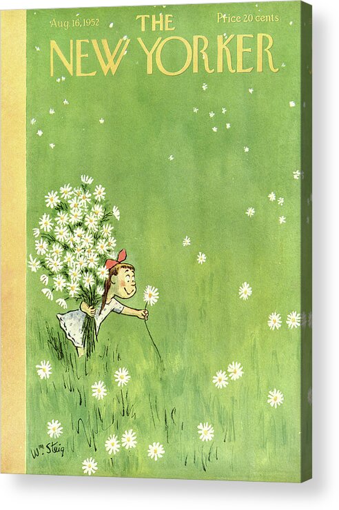 Nature Acrylic Print featuring the painting New Yorker August 16th, 1952 by William Steig