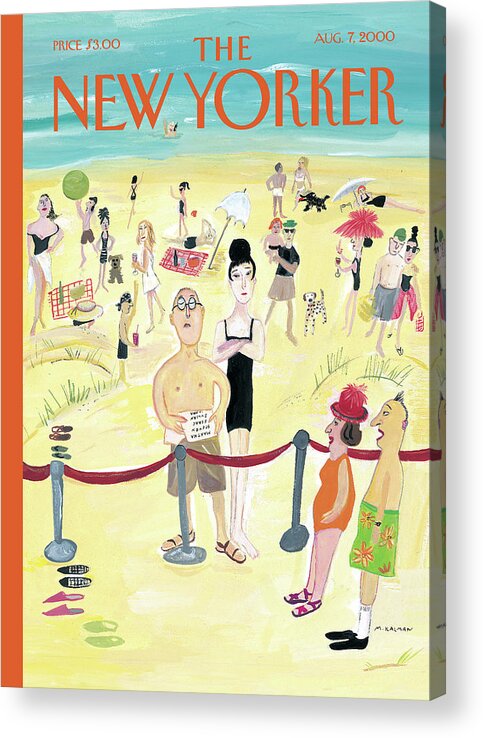 Beach Acrylic Print featuring the painting A Place in the Sun by Maira Kalman