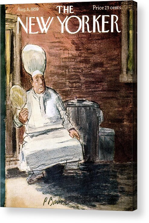 Perry Barlow Pba Acrylic Print featuring the painting New Yorker August 8th, 1959 by Perry Barlow