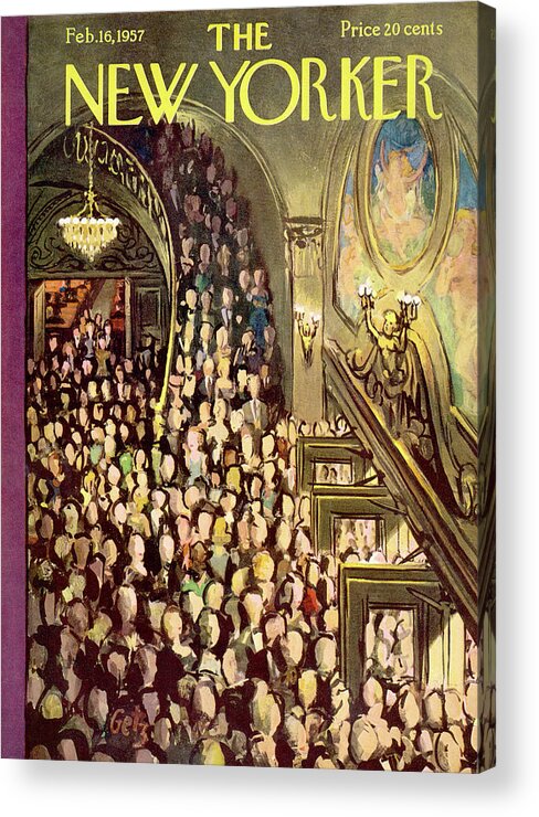 Concert Acrylic Print featuring the painting New Yorker February 16th, 1957 by Arthur Getz