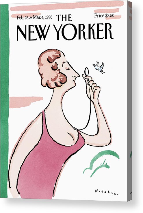 Eustacia Tilley Acrylic Print featuring the painting New Yorker February 26th, 1996 by RO Blechman