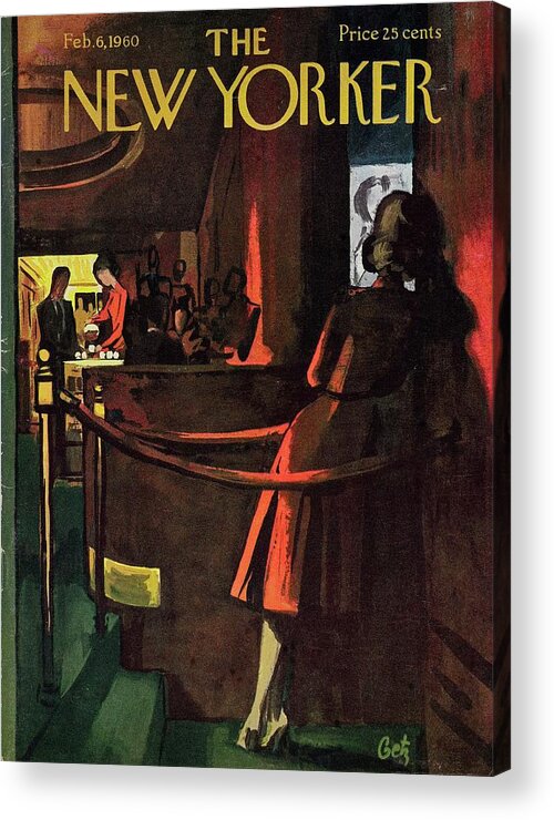 Illustration Acrylic Print featuring the painting New Yorker February 6th 1960 by Arthur Getz