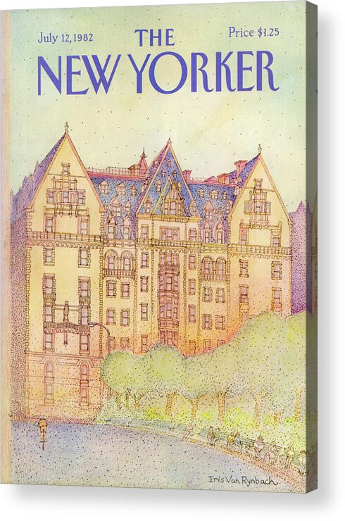 Architecture Acrylic Print featuring the painting New Yorker July 12th, 1982 by Iris VanRynbach