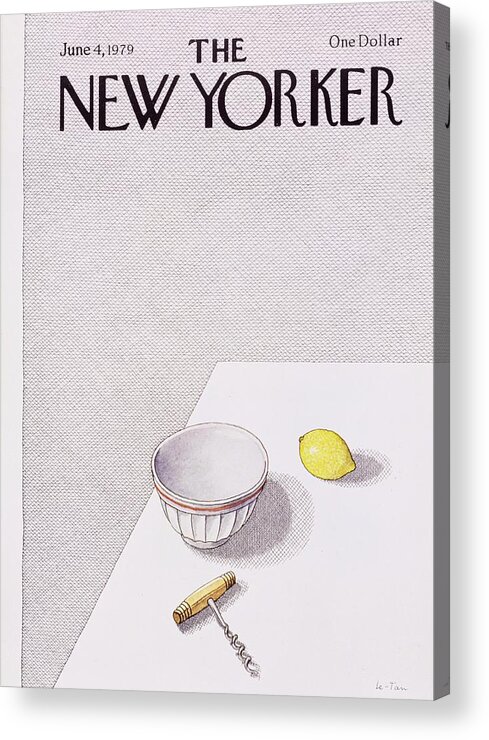 Illustration Acrylic Print featuring the painting New Yorker June 4th 1979 by Pierre Le-Tan