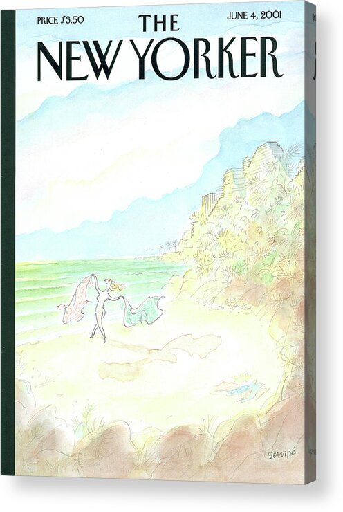 Beach Acrylic Print featuring the painting Newfound Freedom by Jean-Jacques Sempe