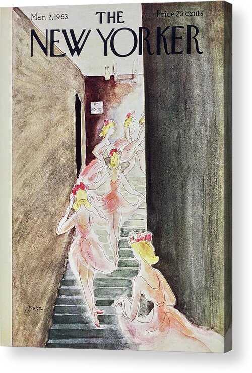 Illustration Acrylic Print featuring the painting New Yorker March 2nd 1963 by Susanne Suba