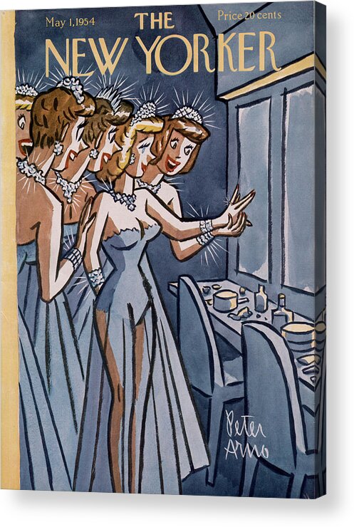 Women Acrylic Print featuring the painting New Yorker May 1st, 1954 by Peter Arno