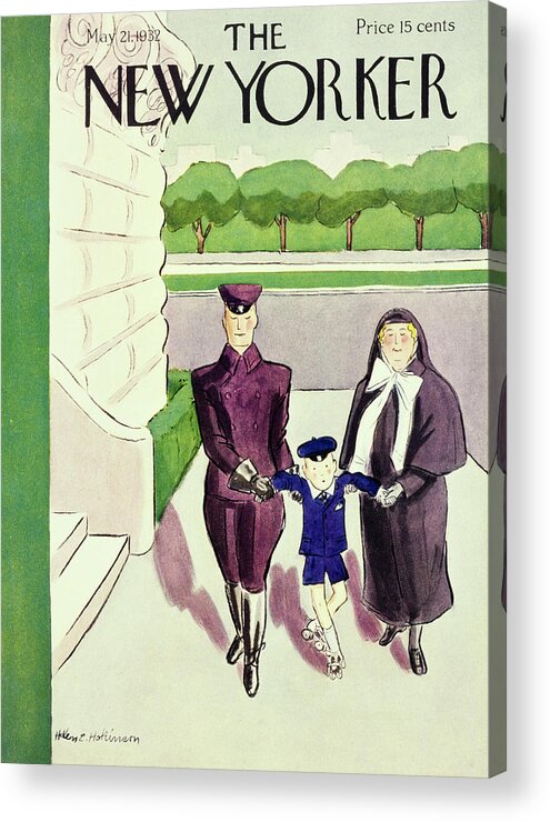 Illustration Acrylic Print featuring the painting New Yorker May 21 1932 by Helene E Hokinson